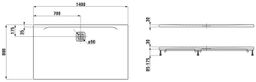 Laufen Pro Sprchová vanička 140x80, béžová matná H2109531860001 - galéria #1