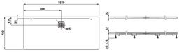 Laufen Pro Sprchová vanička 160x70 cm, béžová matná H2139561860001 - galéria #1