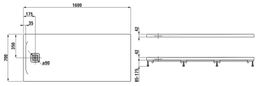 Laufen Pro Sprchová vanička 160x70 cm, béžová matná H2139541860001 - galéria #1