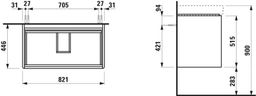 Laufen Base 2.0 Skříňka pod umyvadlo 85 cm, bílá mat H4113021082601 - galéria #1