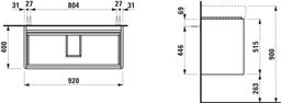Laufen Base 2.0 Skříňka pod umyvadlo 92 cm, divoký dub H4114121082671 - galéria #1