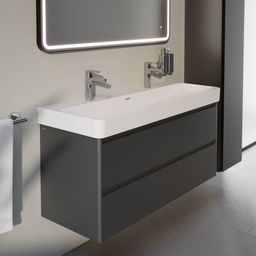 Laufen Pro X Umývadlo 120 cm, 2 otvory pre batériu, biela matná H8148617571071 - galéria #9
