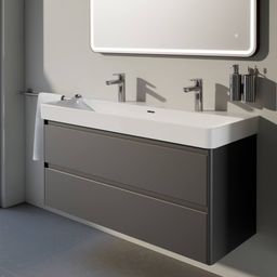 Laufen Pro X Umývadlo 120 cm, 2 otvory pre batériu, biela matná H8148617571071 - galéria #8