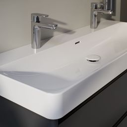 Laufen Pro X Umývadlo 120 cm, 2 otvory pre batériu, biela matná H8148617571071 - galéria #6