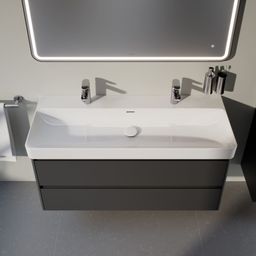 Laufen Pro X Umývadlo 120 cm, 2 otvory pre batériu, biela matná H8148617571071 - galéria #3