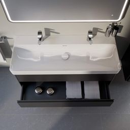 Laufen Pro X Umývadlo 120 cm, 2 otvory pre batériu, biela matná H8148617571071 - galéria #2