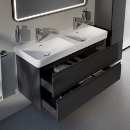 Laufen Pro X Dvojumývadlo 120 cm, biela matná H8148627571041 - galéria #1