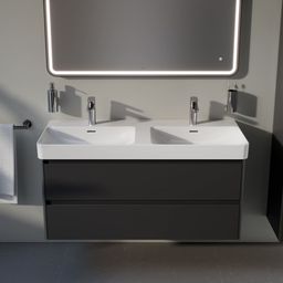 Laufen Pro X Dvojumývadlo 120 cm, bez prepadového otvoru, biela matná H8148627571111 - galéria #10