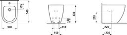Laufen Pro X Stojací bidet, LCC biela H8328614003021 - galéria #8