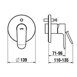 Laufen Pro X Sprchová batéria na montáž pod omietku s prepínačom, bez telesa, chróm HF506975100000 - galéria #1