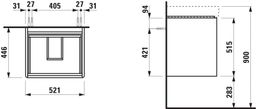 Laufen Base 2.0 Skříňka pod umyvadlo 52 cm, bílá mat H4112421082601 - galéria #1