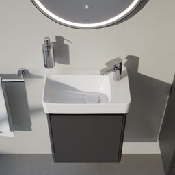 Laufen Base 2.0 Skříňka pod umyvadlo 46 cm, závěsy vpravo, šedá traffic H4112321082661 - galéria #2