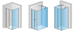 Ronal Divera Boční stěna 70 cm, černá matná/čirá D22F10700607 - galéria #1