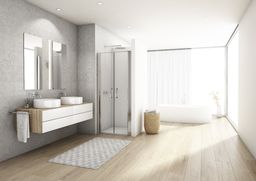 Ronal Divera Sprchové dveře 90 cm lítací 2 dílné, aluchrom/čiré D22T20905007 - galéria #4
