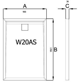 Ronal Livada Sprchová vanička, 170x90, litý mramor W20AS09017004 - galéria #2