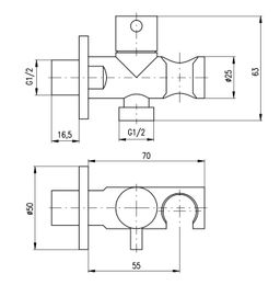 RAV Slezák Držiak sprchy s ventilom, chróm MD0770 - galéria #1