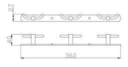 RAV Rack Colorado Šesťháčik, stará mosadz COA0105SM - galéria #1