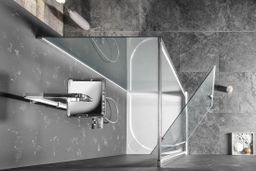 Gelco Sigma Simply Sprchový kút 80x80 cm, L/P, chrom/sklo Brick GS3888GS4380 - galéria #9