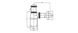 Bruckner Umývadlový sifón 5/4", DN32 mm nízky, chróm 151.211.1 - galéria #1