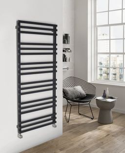 Sapho Fantina Kombinovaný radiátor, 50x121,5 cm, čierny matný IR511 - galéria #1
