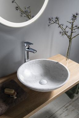 Umývadlo Sapho Block Stone 42 x 14 cm, biela carrara matná 2401-42 - galéria #1