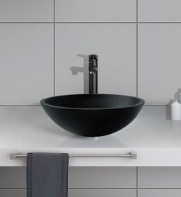 Sapho Telica Sklenené umývadlo 42 cm, matná čierna TY181B - galéria #3