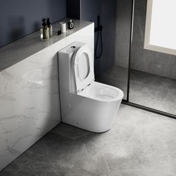 Sapho Avis WC kombi s nádržkou, Rimless, biele PC106V - galéria #3