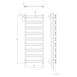 Sapho Metro Dos IR430R Radiátor kombinovaný, 55x143cm, chróm - galéria #5