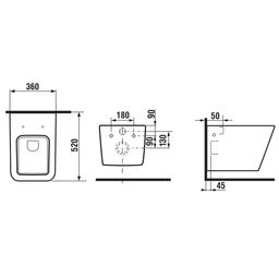 Sapho Porto Závesné WC, Rimless, biele PZ102WR - galéria #3