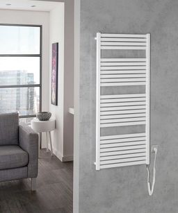 Aqualine TONDI-E DE480T Elektrický rovný radiátor, 60x133cm, biely - galéria #1