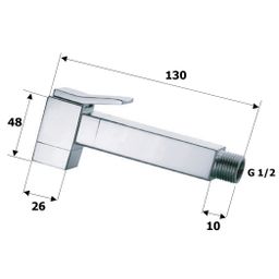 Bidetová sprcha Sapho Square, čierna matná BS415 - galéria #1
