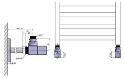 Sapho Cube CP4510BS Súprava pripojovacieho ventilu pre uhlové vonkajšie pripojenie, čierna matná - galéria #1