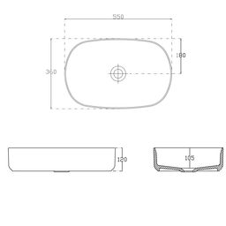 Isvea Infinity Umývadlo na dosku 55 x 36 cm, zelený benzín 10NF65055-2P - galéria #3