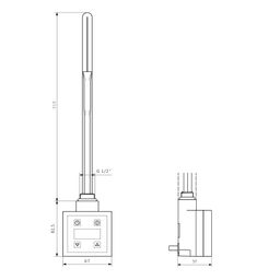 Sapho KTX-B-300 Vykurovacia tyč s termostatom 300 W, matná čierna - galéria #2