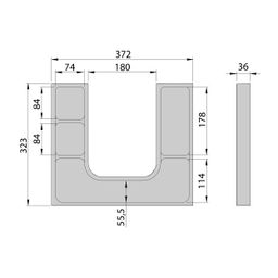 Organizér do zásuvky Sapho Lindo 37,2 x 36 x 32,3 cm, antracit LD001 - galéria #3