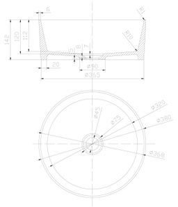 Sapho Thin Kamenné umývadlo 38 cm, matná biela WN548 - galéria #5