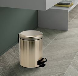 Gedy Potty Odpadkový kôš 3 l SoftClose, matná zlatá farba 320987 - galéria #3
