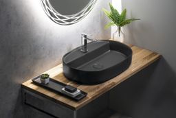 Isvea Infinity Oval Umyvadlová mísa 60x40cm, antracit 10NF65060-2C - galéria #2