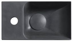 Sapho Piccolino Betonové umývátko 30,8x17 cm, baterie vlevo, antracit PK30016 - galéria #1