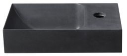 Sapho Piccolino Betonové umývátko 30,8x17 cm, baterie vpravo, antracit PK30516 - galéria #2