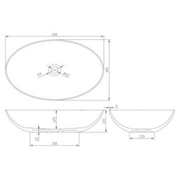 Sapho Formigo Umyvadlová mísa 60x40 cm, písková FG214 - galéria #6
