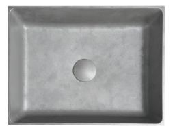 Sapho Formigo Betonová umyvadlová mísa 47,5x36,5 cm, stříbrná FG119 - galéria #1