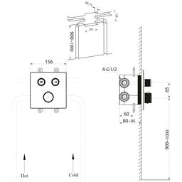 Sapho Smart Select Dvojcestná termostatická batéria, chróm RP042 - galéria #1