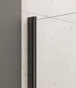 Vilma Vaňová zástena  60x140 cm, čiré sklo/čierna AQ6014B - galéria #2