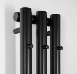 Sapho Pilon IZ128T Radiátor kombinovaný, 19,6x180 cm, černý mat - galéria #1