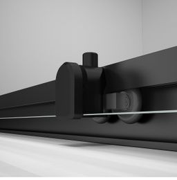 Polysan Easy Black Sprchové dveře 140 cm, čiré, černá matná EL1415B - galéria #2