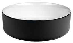 Sapho Fiastra Okrúhle umývadlo 40 cm, biele/matná čierna FT801B - galéria #1