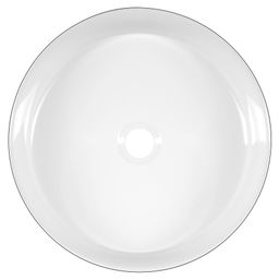 Sapho Fiastra Okrúhle umývadlo 40 cm, biele/matná čierna FT801B - galéria #2