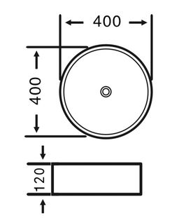 Sapho Fiastra Okrúhle umývadlo 40 cm, biela FT801 - galéria #6