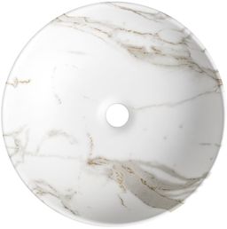 Sapho Rondane Okrúhle umývadlo 41 cm, bianco carrara AR435BC - galéria #3